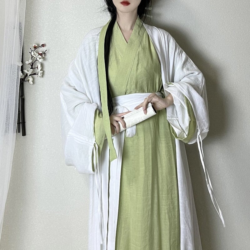 Jiangnan Style Clothes National Style Straight Train Full Set Of Antique Dance Improved Hanfu Female Wei Jin Style Big Sleeve Shirt Full Set Of Ancient Clothes - Image 1