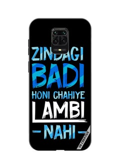 VR CREATIVE Protective Case Cover For Xiaomi Redmi Note 9S/9 Pro Zindagi Badi Honi Chahilye Lambi -Nahi- Quots Design Multicolour  - Image 1