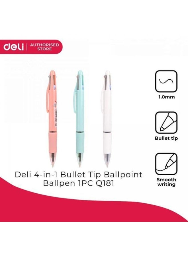 Deli 3-piece set of 1mm ballpoint pens in 4 different colors, mechanical pens, high-quality materials ensure durability and a professional finish