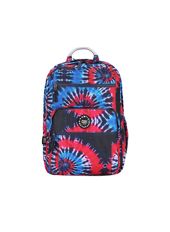 CUBS Tie Dyed Waterproof Kids 36L Backpack with zip closure Ideal for 8-15 years age group, Compatible with 15" Laptop - Image 1