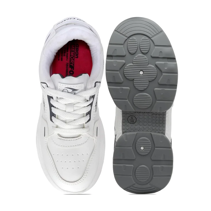 Asian Lightweight Off-White Sneakers for Women and Girls