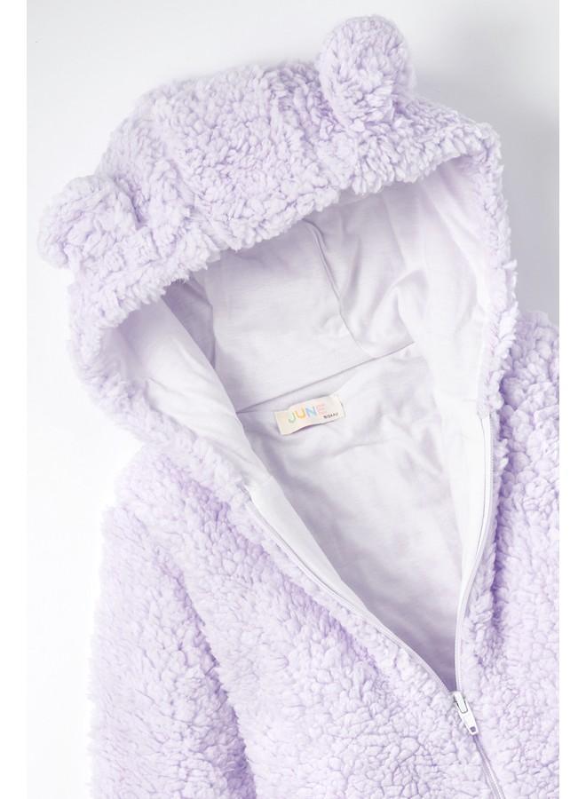June Baby Plush Coat Lilac - Image 3