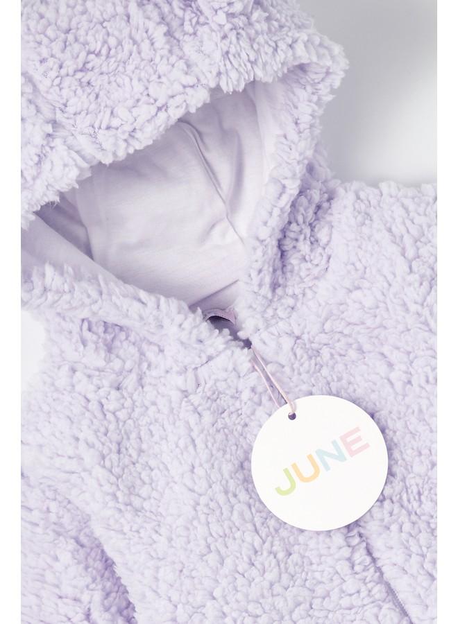 June Baby Plush Coat Lilac - Image 4