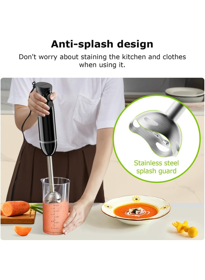 آر إيه أف خلاط RAF اليدوي R.278، أداة أساسية في المطبخ، مصمم لإتقان الطهي. بفضل محركه القوي بقوة 800 واط وإعدادات سرعتين (13000-15000 دورة في الدقيقة)، يضمن هذا الخلاط اليدوي خلطًا فعالًا للشوربات والعصائر وهريس الخضار والعصائر المخفوقة. - Image 2