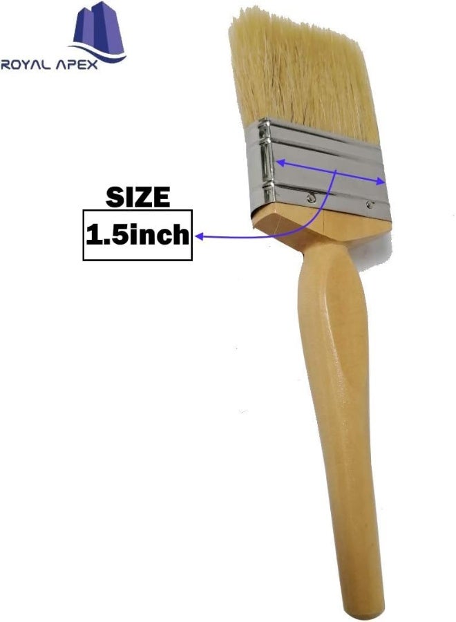 Royal Apex Paint Brushes - Long Quality Bristles/Comfortable Wooden Handle - For All Types Of Painting (1.5 Inch) - Image 2