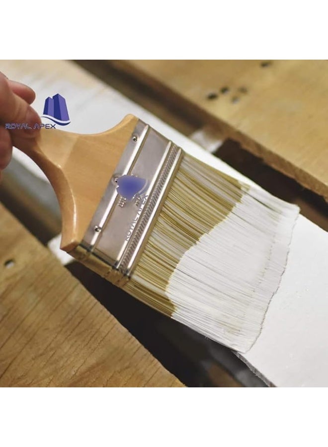 Royal Apex Paint Brushes - Long Quality Bristles/Comfortable Wooden Handle - For All Types Of Painting (1.5 Inch) - Image 3