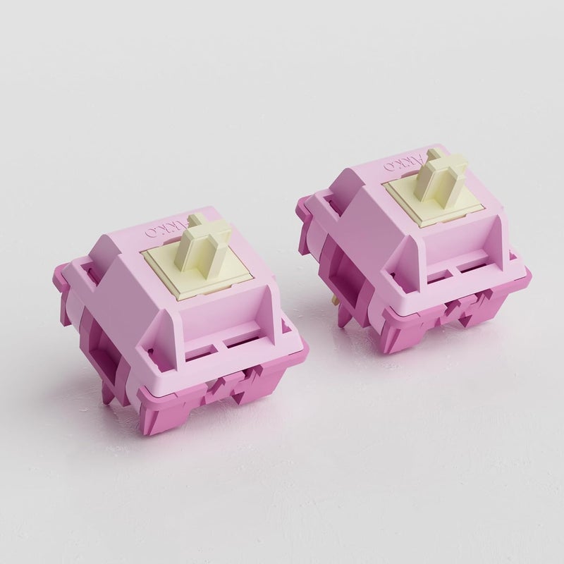 AKKO V3 Pro Switch for Mechanical Keyboard, Tactile Switches, 5 Pin 30-55gf, RGB LED Slot, Transparent Cover, MX Key Switches for Gaming Keyboard/DIY Kit (45 Pieces, Cream Purple) - Image 4