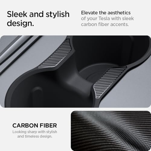 Spigen Cup Holder Insert Relaxed Grip for Tesla Model Y (2021-2024) & Model 3 (2021-2023) [Not Compatible with Model Y Juniper (2025/26) and Model 3 Highland (2024/25) - (Up to Trenta Cups) - Image 5