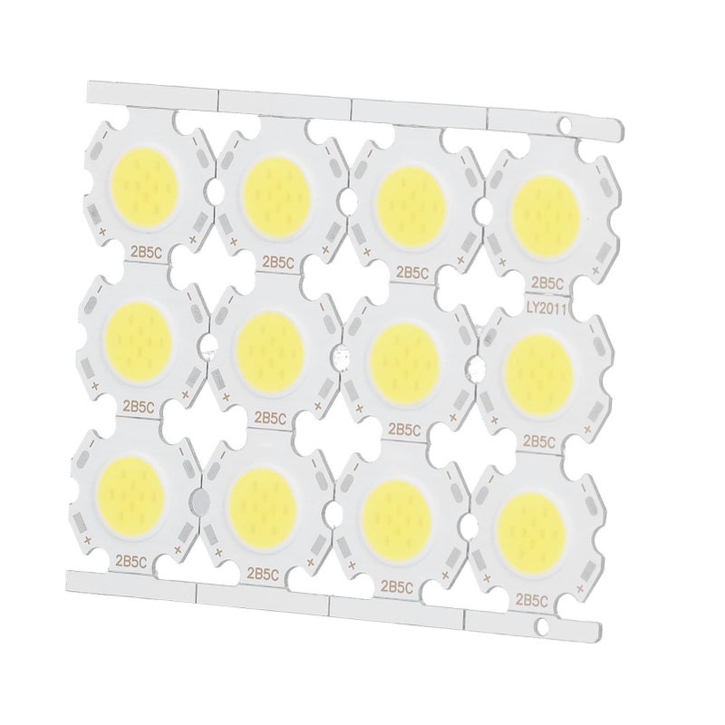 12 قطعة رقائق إصدارات ضوء LED COB 5 واط 15-17 فولت لتصاميم مصابيح البصيرة والمصابيح السقفية المخصصة - ضوء أبيض - Image 2