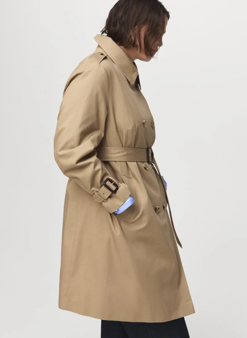MANGO Classic trench coat with belt
