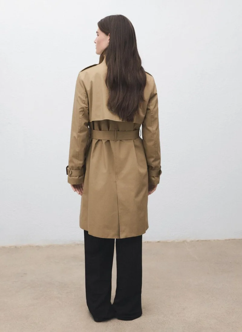 MANGO Classic trench coat with belt