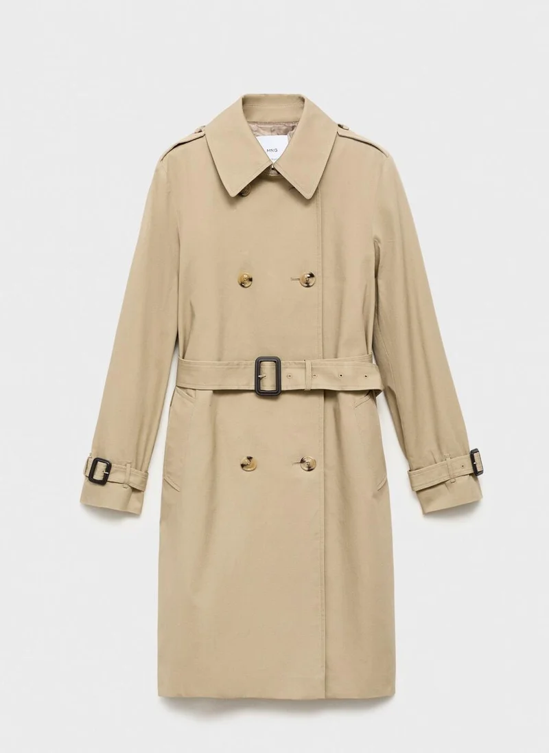 MANGO Classic trench coat with belt