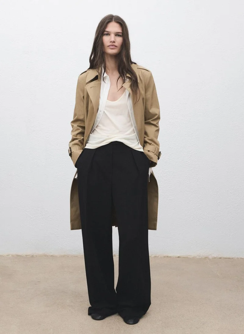 MANGO Classic trench coat with belt