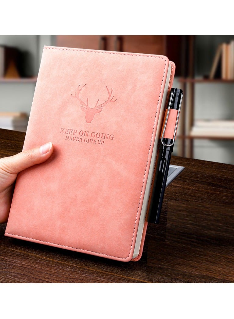 Generic A5 Ruled Notebook Journal 360 Page with Pen Loop, Hardcover Writing Notebooks, Perfect for Office Home School Business Writing and Composition, Pink  - Image 1