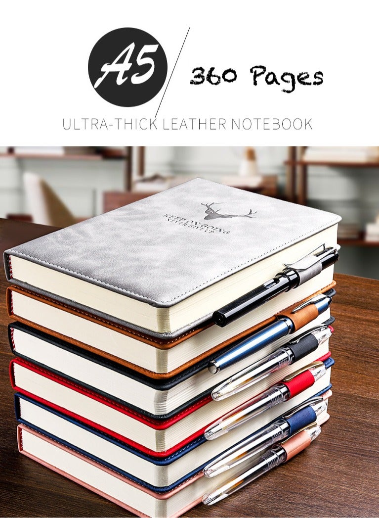 Generic A5 Ruled Notebook Journal 360 Page with Pen Loop, Hardcover Writing Notebooks, Perfect for Office Home School Business Writing and Composition, Pink  - Image 3