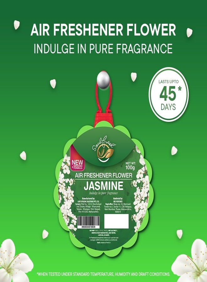 SOULFRESH Air freshener Flower Jasmine, Rose, Citrus, Lavender Block 100gm each - 8 Flower a bathroom essentials and toilet Air freshner, last upto 30 days - Image 4
