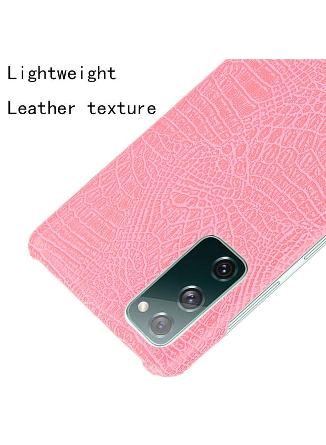 نيلكين جراب لهاتف Samsung Galaxy S20 FE مقاوم للصدمات من نسيج التمساح PC + جراب PU - Image 4