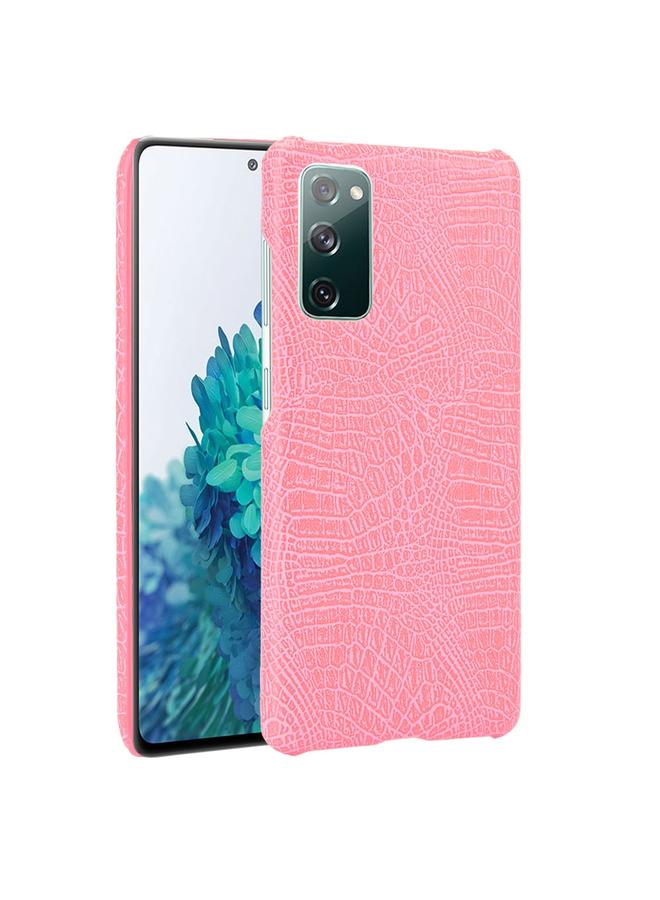 نيلكين جراب لهاتف Samsung Galaxy S20 FE مقاوم للصدمات من نسيج التمساح PC + جراب PU - Image 1