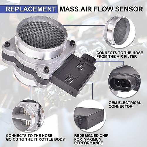 RICH AUTO Mass Air Flow Sensor MAF Compatible with Chevy Impala Monte Carlo GMC Envoy Buick Century Cadillac Fleetwood Replace OE# 25180303 25008302 - Image 4