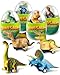 Greingways 4 Pack Dinosaur Pull Back Cars Prefilled Plastic Easter Eggs with Toys Inside Filled Toddler Easter Basket Stuffers Egg Fillers Montessori Toys Easter Gifts for Kids Boys Girls - Image 2