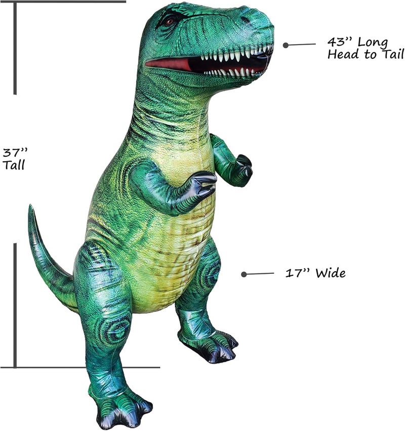 Jet Creations Inflatable T-Rex Dinosaur Toy - 37 Inch Tall Tyrannosaurus for Parties and Decorations - Image 3