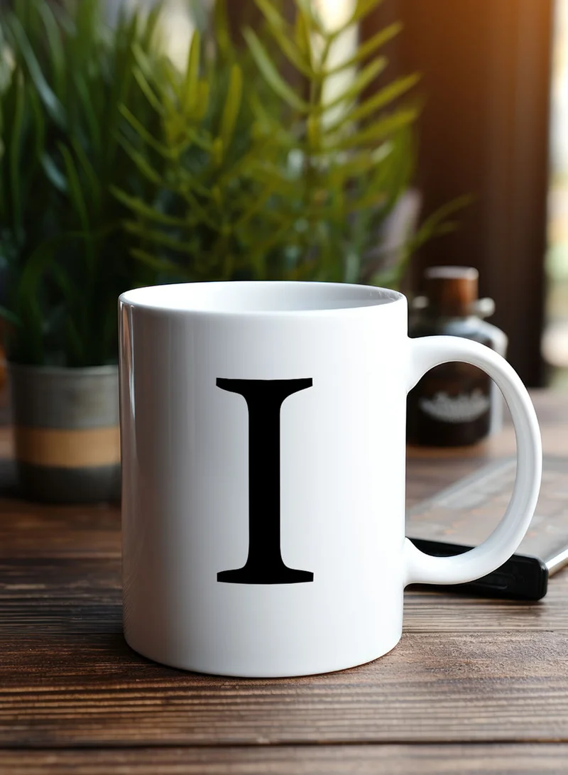 لوحة كوب سيراميك  أونصة بتصميم حرف  على الجانبين