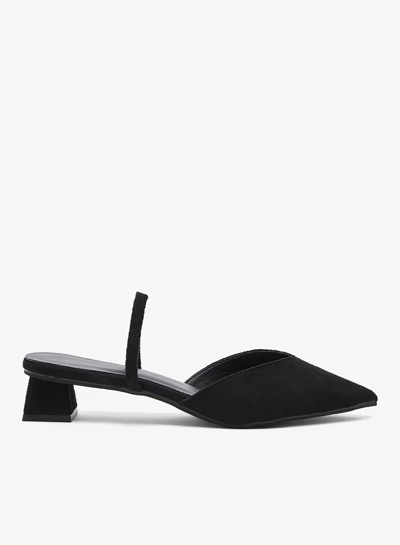 جينجر Classic Block Heel Sling Back Pumps