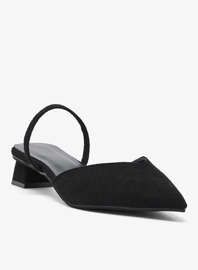 جينجر Classic Block Heel Sling Back Pumps