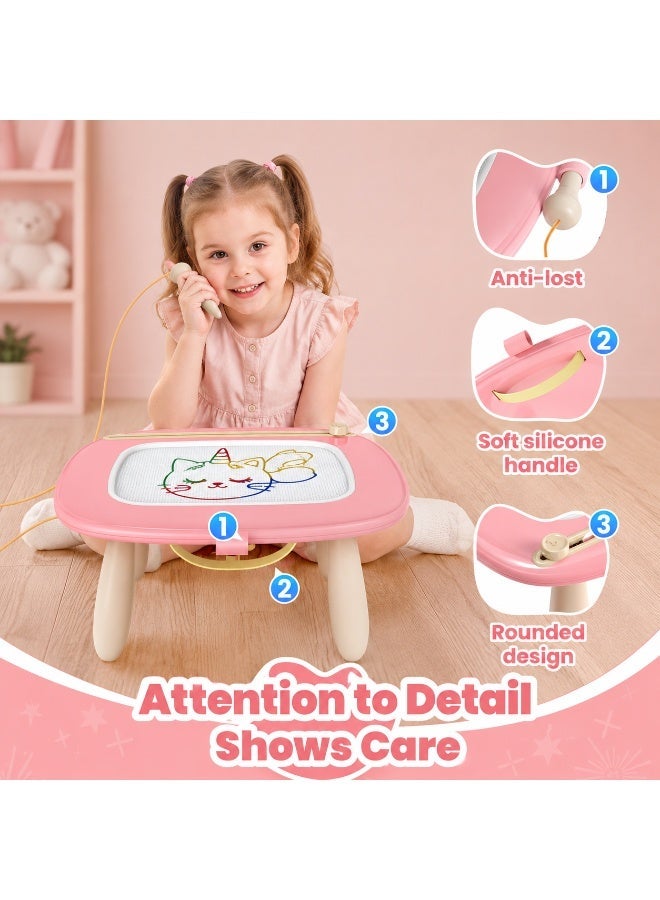 Mumfactory Toddler Toys Magnetic Drawing Board Tablet for kids Age 1 2 3 Years Old - pink - Image 2