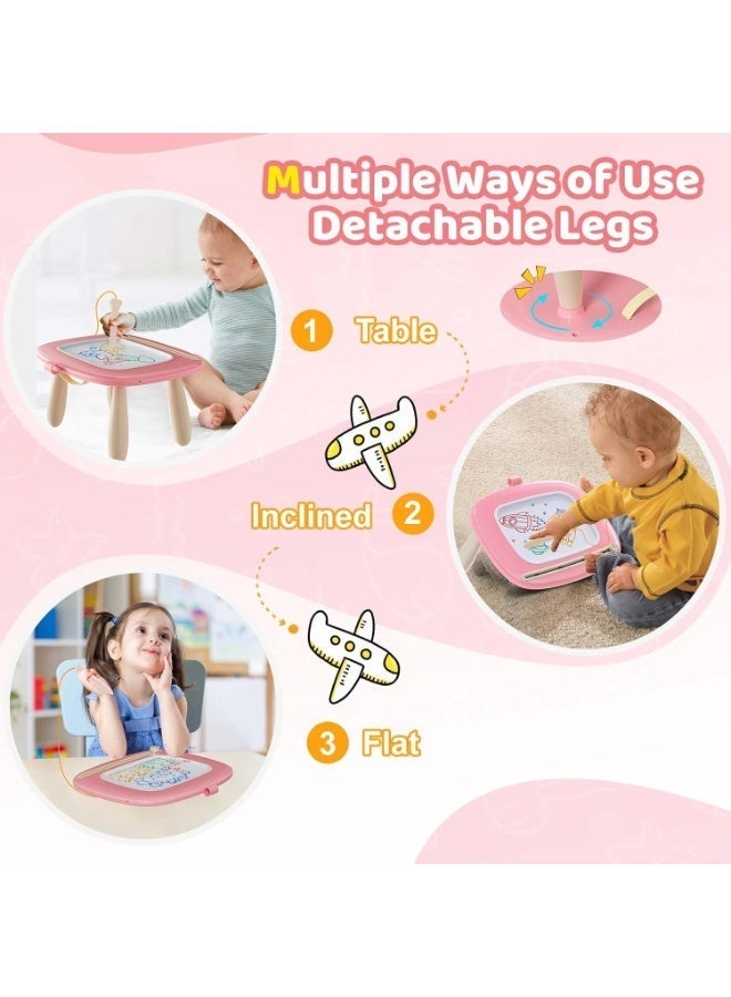 Mumfactory Toddler Toys Magnetic Drawing Board Tablet for kids Age 1 2 3 Years Old - pink - Image 3