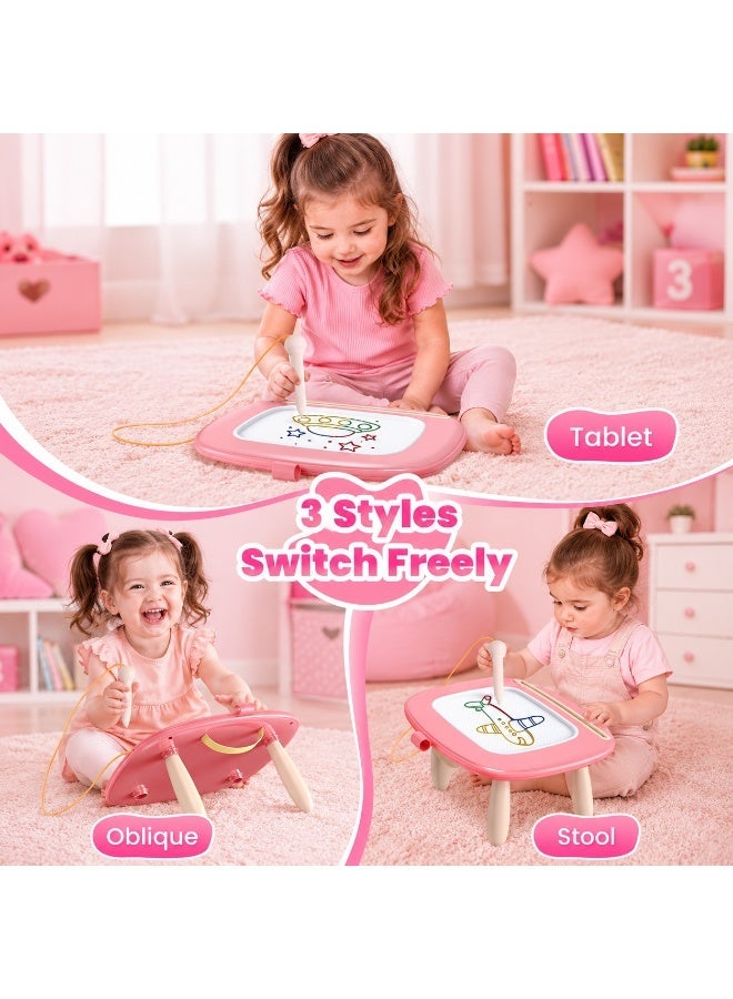 Mumfactory Toddler Toys Magnetic Drawing Board Tablet for kids Age 1 2 3 Years Old - pink - Image 5