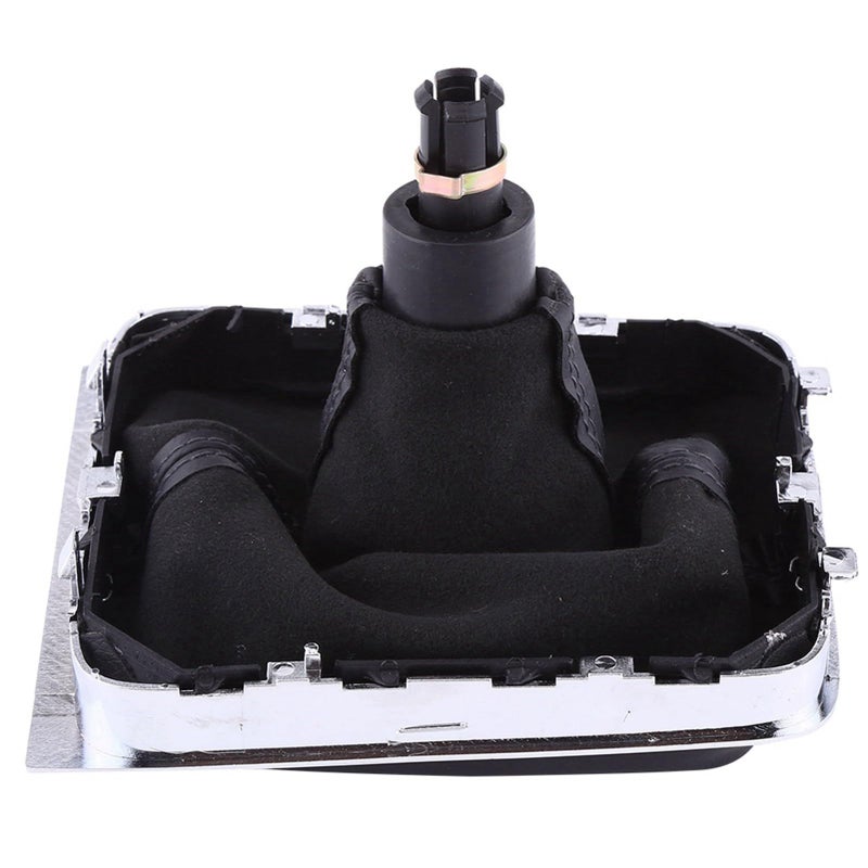 Black Leather 6 Speed Manual Gear Shift Knob With Gaiter Boot For Passat B6 2005 To 2012 - Image 2