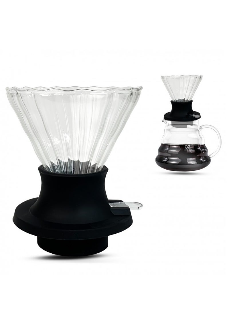 كابتن تيك قمع تقطير V60 و نقع القهوة مع صمام بطريقة كليفر مقاس 02 - Image 1