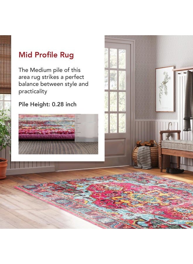 nuLOOM سجادة كوربيت فينتاج بوهيمية، 2' 6" x 8'، متعددة الألوان - Image 4