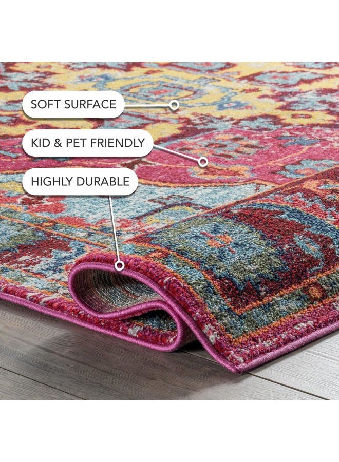nuLOOM سجادة كوربيت فينتاج بوهيمية، 2' 6" x 8'، متعددة الألوان - Image 3