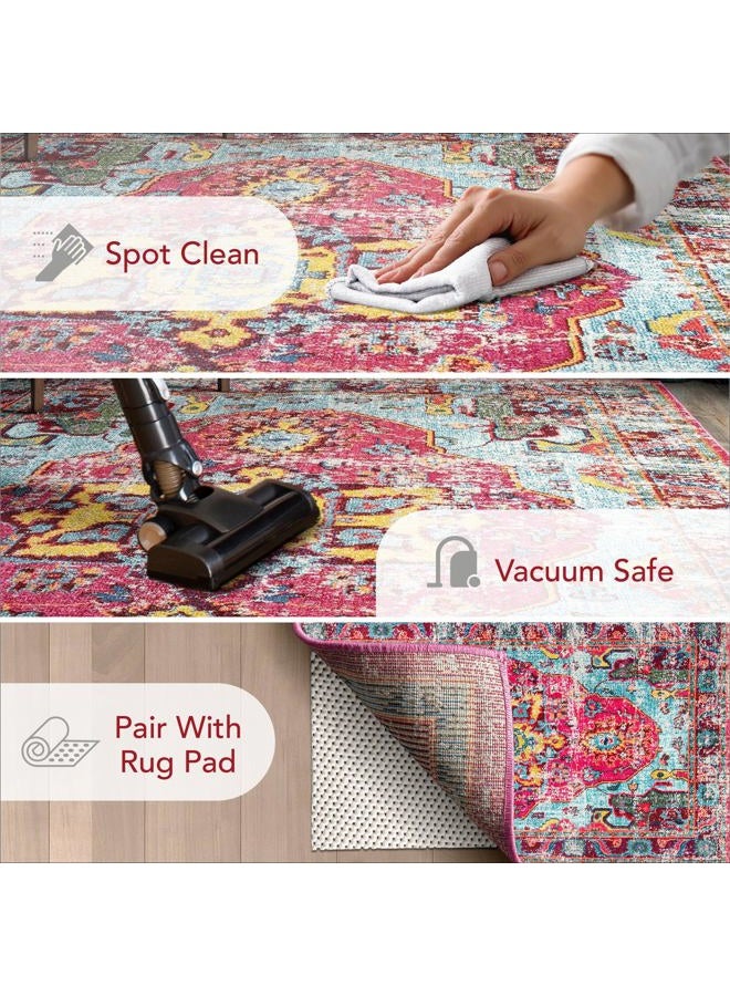 nuLOOM سجادة كوربيت فينتاج بوهيمية، 2' 6" x 8'، متعددة الألوان - Image 2