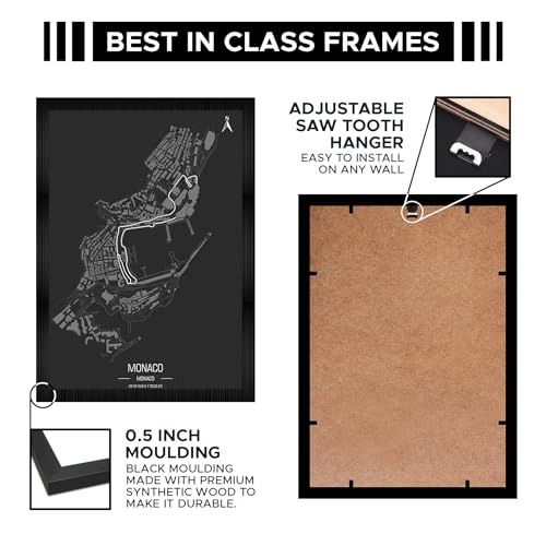 CodersParadise Monaco - F1 Maps Wall Poster Frames | Aesthetic A4 Poster Frames For Home, Living Room, Bedroom and Office | Wall Frames Artworks | Hanging Theme Posters - Image 4
