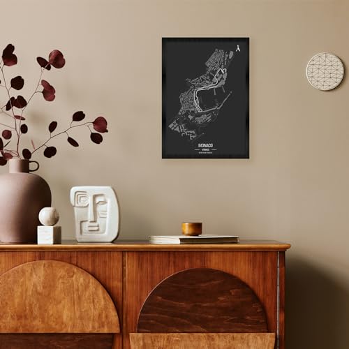 CodersParadise Monaco - F1 Maps Wall Poster Frames | Aesthetic A4 Poster Frames For Home, Living Room, Bedroom and Office | Wall Frames Artworks | Hanging Theme Posters - Image 3