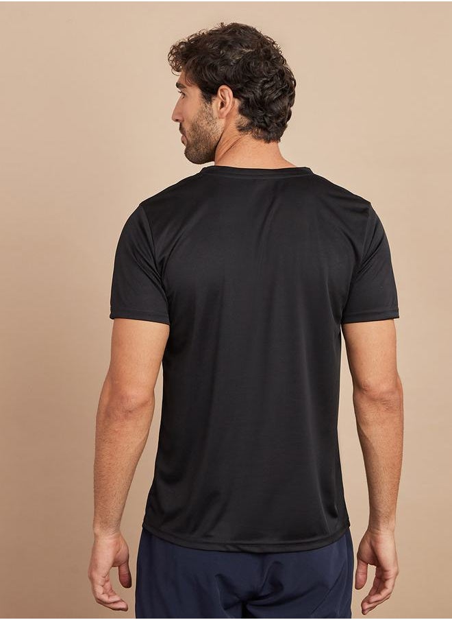 Styli - Logo Print Regular Dry Fit Running T-Shirt - Image 1
