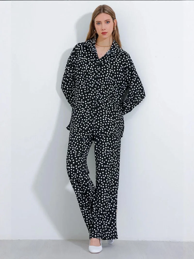 BDART Textured Long Sleeve Knit Shirt & Pants Knitted Co-ord Set