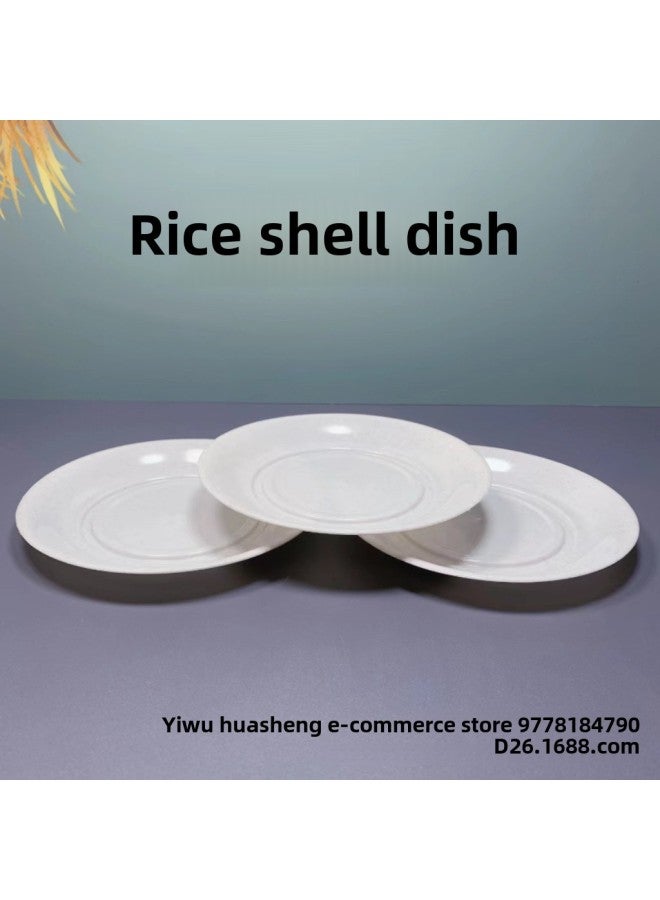 Rice Husk Disposable Tableware Four-piece Set Of Bowl And Chopsticks Suit Hotel Dining And Camping Environmentally Friendly Degradable Thickened Food Grade-Color:500 Sets Of Rice Husk Tableware Four-piece Set, Free Chopsticks, Individually Packaged, Special For Catering Photography - Image 3