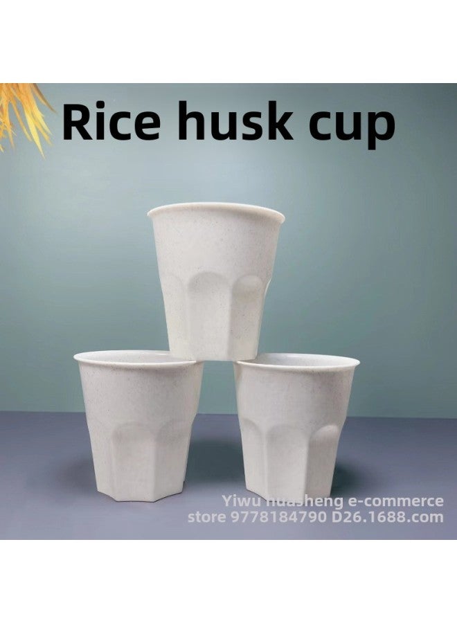Rice Husk Disposable Tableware Four-piece Set Of Bowl And Chopsticks Suit Hotel Dining And Camping Environmentally Friendly Degradable Thickened Food Grade-Color:500 Sets Of Rice Husk Tableware Four-piece Set, Free Chopsticks, Individually Packaged, Special For Catering Photography - Image 5