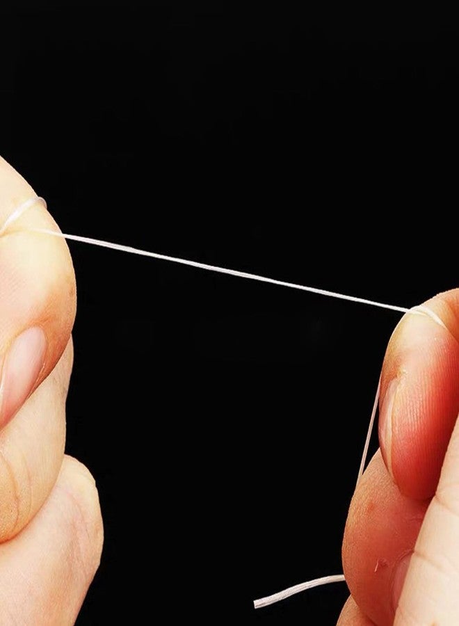 FLIPPED Bracelet String，1mm Elastic String Crystal Stretch Bead String Cord for Bracelet, Beading and Jewelry Making（Clear White - Image 3