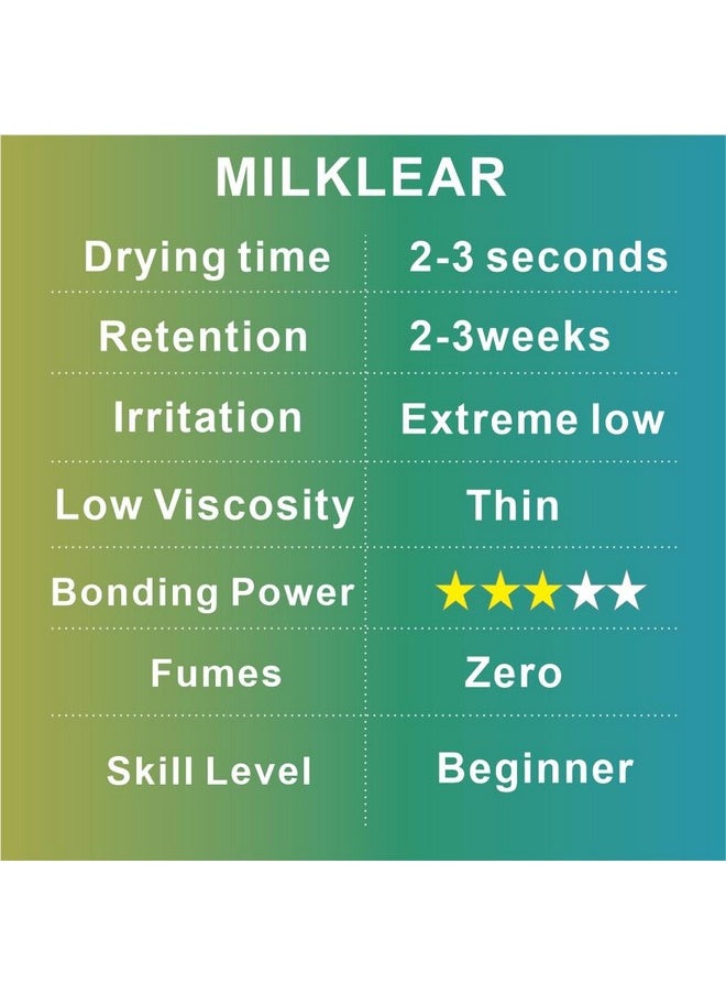 MILKLEAR - Lash Cluster Glue Waterproof, Diy Lash Extension Glue Sensitive Eyes, Cluster Lash Glue, Diy At Home, No Fumes, Long Lasting 2-3 Weeks, For Self Application Or Salon Professionals 5Ml - Image 1