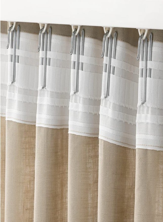 Dodxiaobeul Silver 2 inch Curtain Pleater Hooks - Easy to Hang, Suitable for Curtains with Heading Tape or Pleated Drapes - 20 pcs Enough for 2 Panels - Image 3