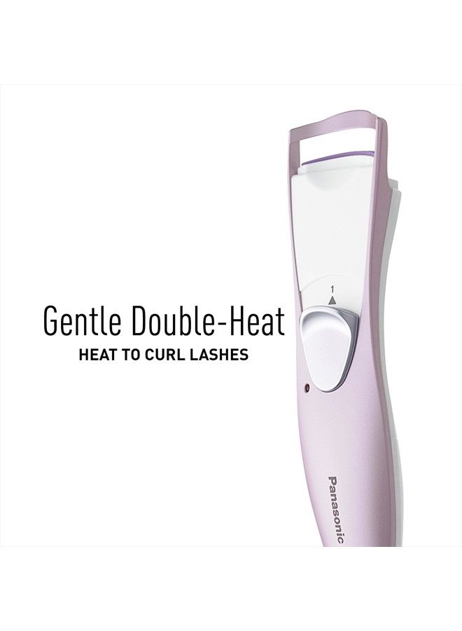 Panasonic Heated Curved Eyelash Curler With Double Action Non-Stick Silicone Pads - EH2331P, Pink - Image 2