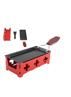 Excefore Cheese Raclette Rotaster, Portable Non-Stick Baking Tray Stove Set, for Wooden Handle Home Kitchen Grilling Tool Stove Set With Spatula  - Image 2