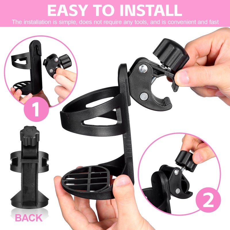 Cup Holder Cup Holder Handlebar Cup Holder for Bike Handlebars Stroller Walker - Image 5