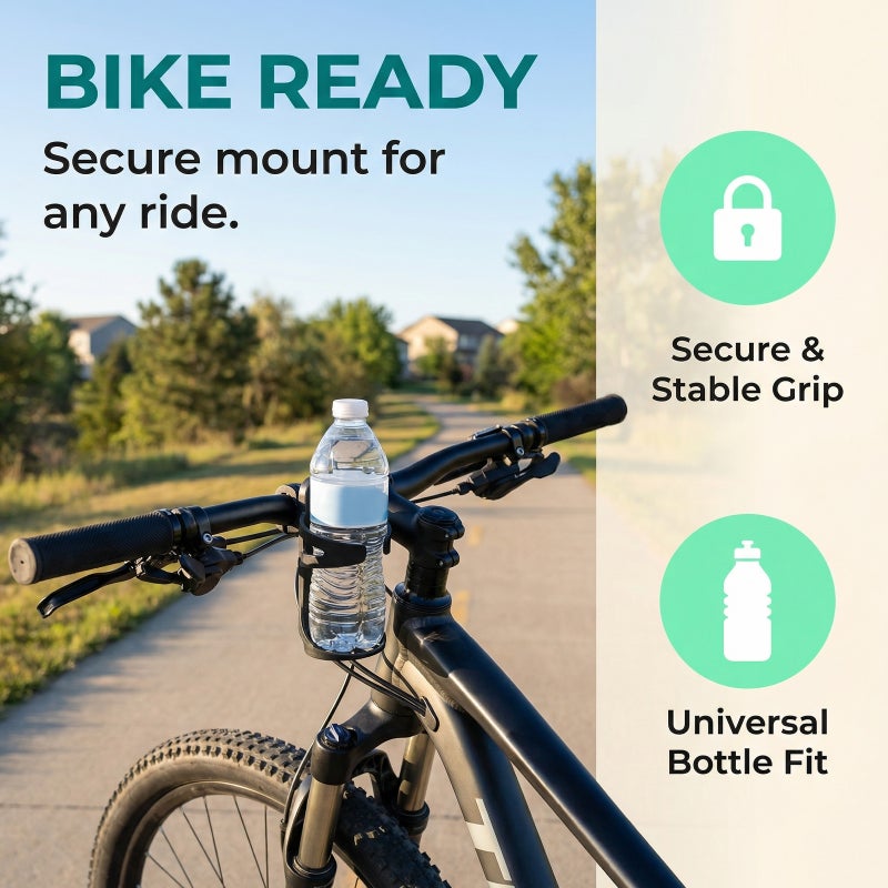 Cup Holder Cup Holder Handlebar Cup Holder for Bike Handlebars Stroller Walker - Image 3