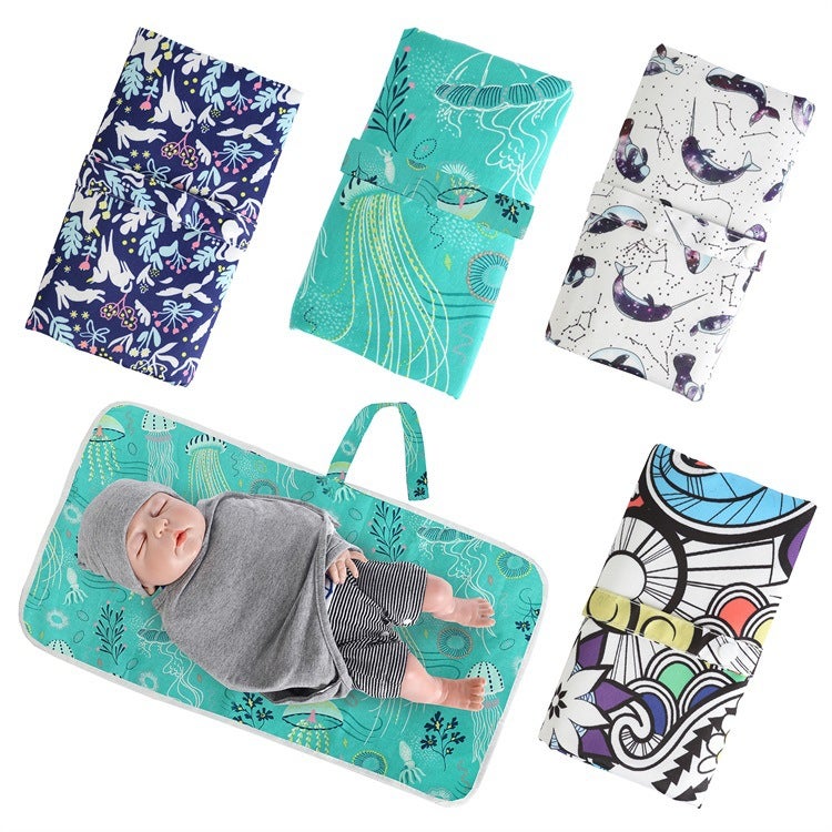 Portable Baby Diaper Changing Pad, Foldable Cotton Wave Pad for Travel, Sold by Mother and Baby Manufacturers - Image 2